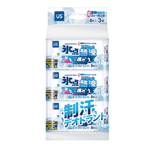 優生 冰點酷涼超迷你濕巾-8抽3入