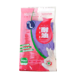 依凡耐油手套 L-8入 紫