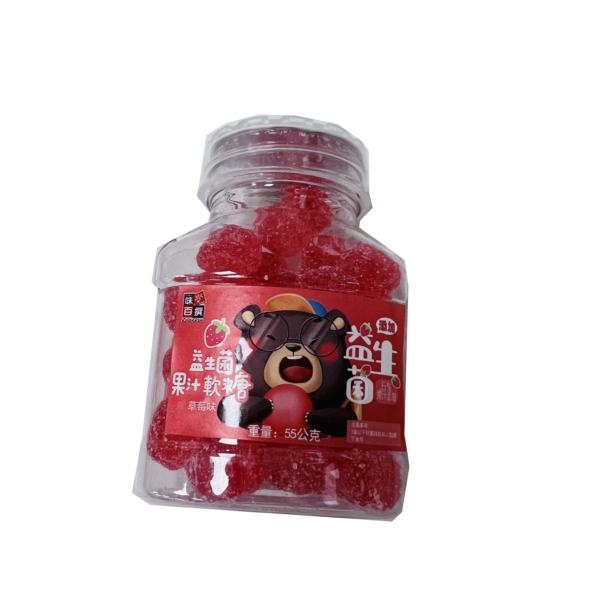 味覺益生菌果汁軟糖-草莓 55g （紅）